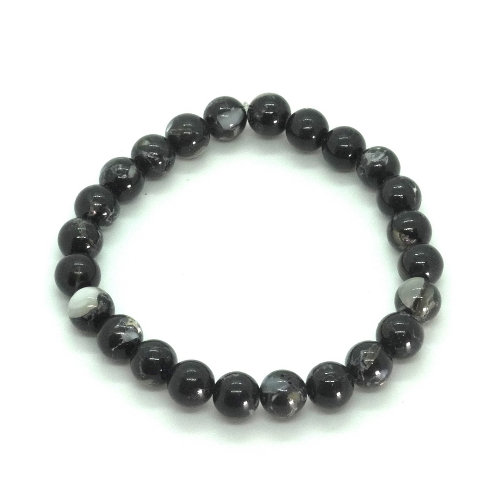 8mm Beaded Bracelet #BRB-110 - Picture 2 of 2
